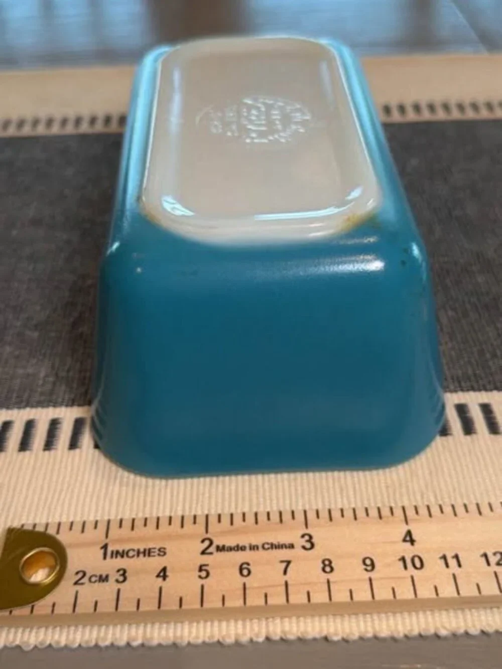 Vintage Pyrex 503 Turquoise Refrigerator Dish with Lid